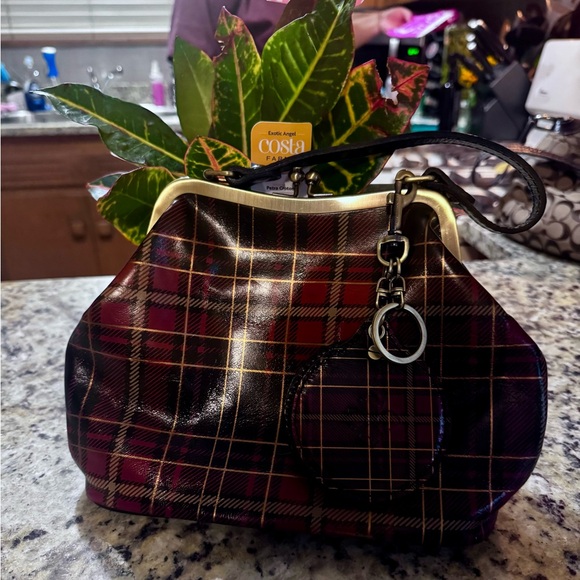 Patricia Nash Laureana Frame Plaid Women's Handbag with Compact Mirror - Picture 1 of 8